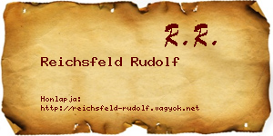 Reichsfeld Rudolf névjegykártya